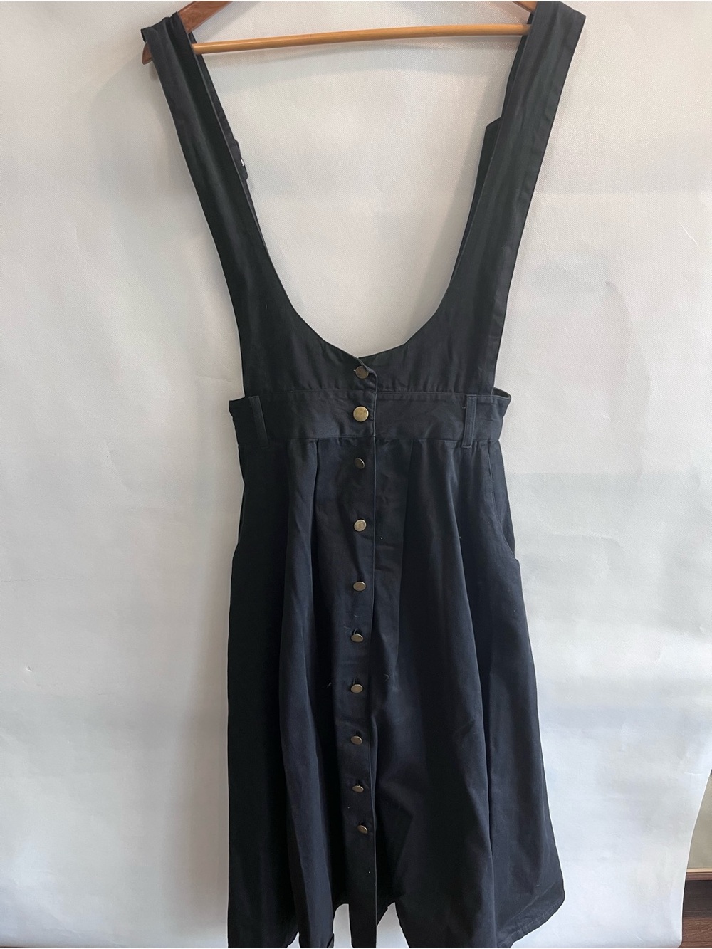 Vintage 80’s Overalls Dress Jumper Black